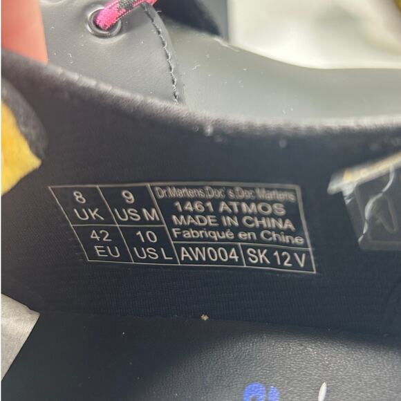 Dr Marten 1461 Atoms Leather Slip Resistant Oxford Shoe Black Men 9 Women 10 NWB - Picture 9 of 10